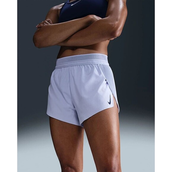 Nike AeroSwift Dri-FIT ADV 3" Running Shorts FN2328-057 Ghost/Blue Women Large - Picture 2 of 8